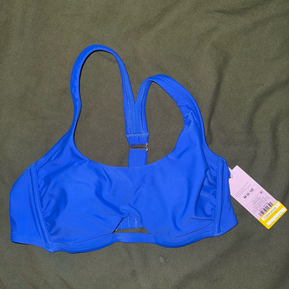 Blue bikini top